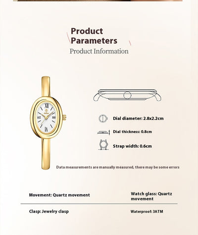 Reloj de Cuarzo Ovalado Retro Multifuncional para Mujer - Image 27