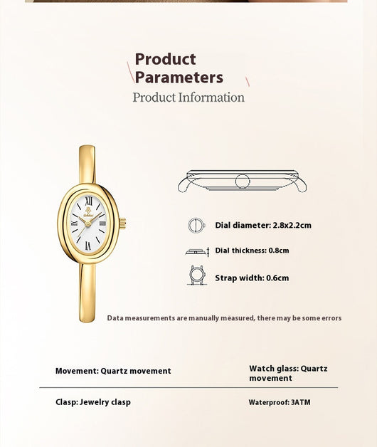 Reloj de Cuarzo Ovalado Retro Multifuncional para Mujer - Image 27