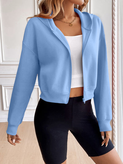 Cardigan Corto con Capucha y Cierre de Cremallera para Mujer - Image 30