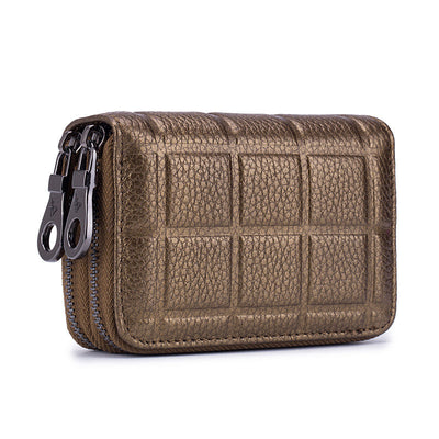 Billetera Compacta de Cuero Genuino con Doble Cierre - Image 6