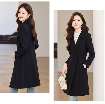 Abrigo Trench Coat Negro para Mujer - Elegancia de Otoño - Image 13