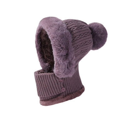 Conjunto Tejido Gorro y Bufanda con Forro Polar - Image 4