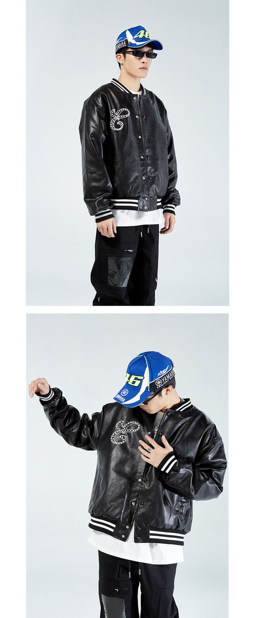 Chaqueta de Cuero PU Unisex - Estilo Urbano para Otoño e Invierno - Image 24