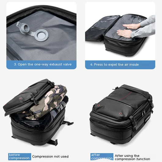 Mochila Ejecutiva Multifunción con Compartimento para Laptop y Compresión de Vacío - Image 6