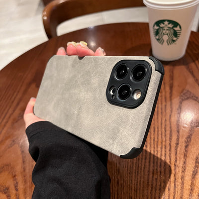 Funda de Teléfono de Pelaje Suave en Colores Lisos - Image 13