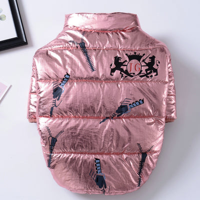 Abrigo Acolchado para Perros con Cierre de Cuero Reversible - Image 8