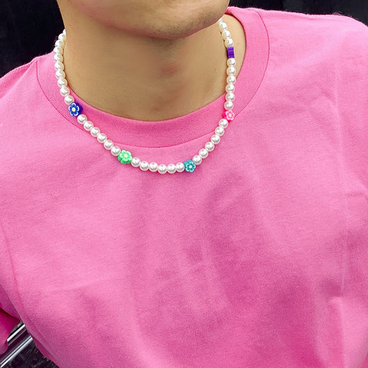 Collar para Hombre con Perlas de Cerámica y Flores Coloridas - Image 10