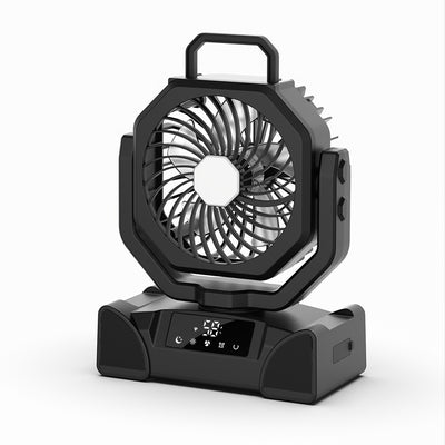 Ventilador Portátil con Luz LED Recargable para Exteriores - Image 9