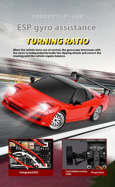 Auto de Carreras RC 2.4G con Luces LED y Función Volteo - Image 13