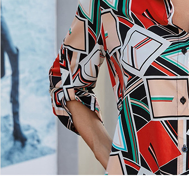Blusa Elegante de Contraste de Colores para Mujer - Image 12