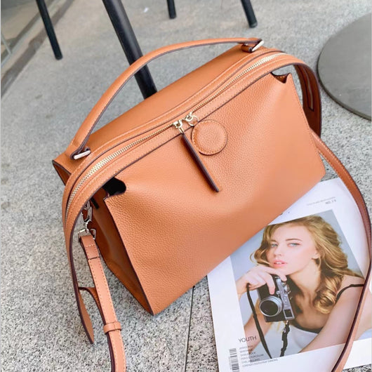 Bolsa Crossbody para Mujer con Costuras de Contraste