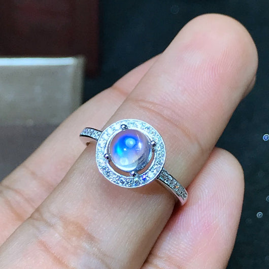 Anillo de Piedra Luna Azul Natural - Image 4