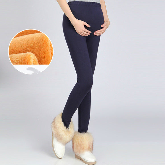 Leggings Térmicos Gruesos para Embarazadas - Pantalones Invierno Algodón