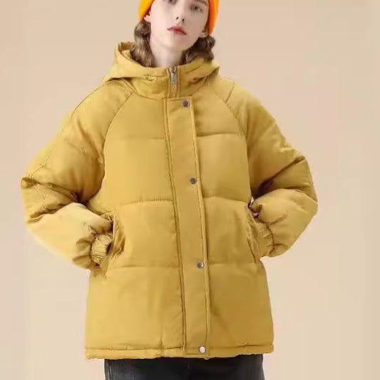Abrigo de Invierno de Algodón con Capucha