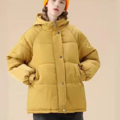 Abrigo de Invierno de Algodón con Capucha