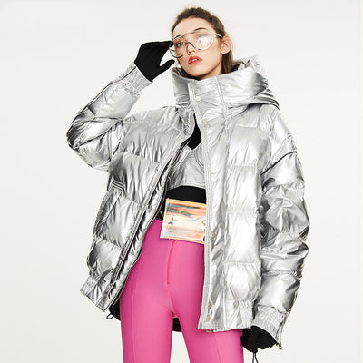 Chaqueta Acolchada Brillante para Parejas - Corte Medio Grueso - Image 6