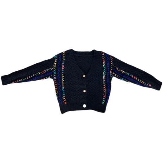 Cardigan Holgado Estilo Universitario para Mujer - Image 29