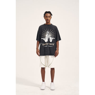 Shorts de Algodón Terry Blanco Puro con Cordón Ajustable para Hombre - Image 10