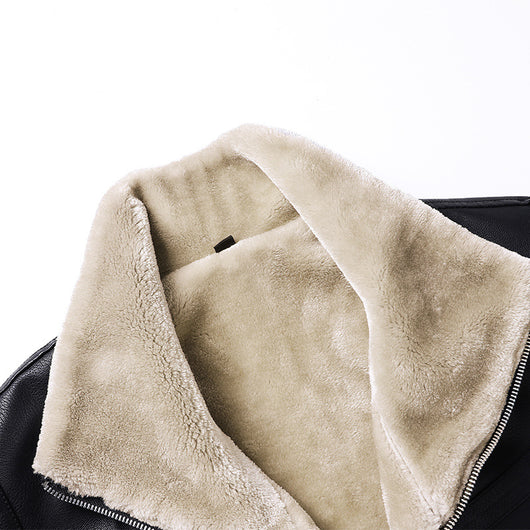 Chaqueta de Cuero para Hombre con Forro Polar - Image 11