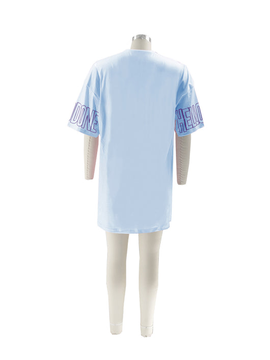 Polera Cuello Redondo Oversized Letras Multicolor Estilo Urbano - Image 55