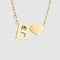 Simple Heart-shaped Letter Pendant Women's Dorado-plated Necklace Clavicle Chain Dorado B