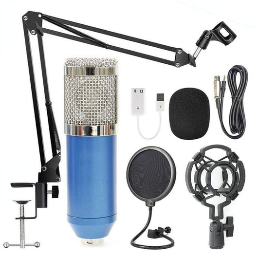 Micrófono Condensador BM-800 Profesional para Streaming y Karaoke con Tarjeta de Sonido USB - Image 3
