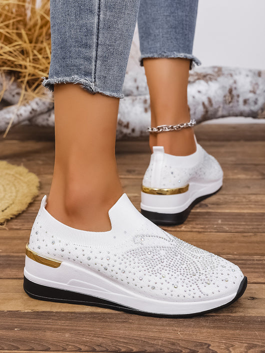 Zapatos de Tacón Cuña Verano para Mujer con Strass y Punta Redonda - Image 28