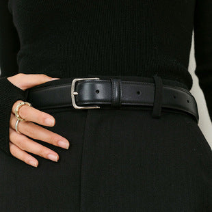 Cinturón de Cuero Genuino con Hebilla Dorada Francesa para Mujer - Image 12