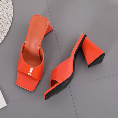 Zapatos de Tacón Cuadrado Triangular Grueso - Estilo Europeo Talla Grande 36-42 - Image 11