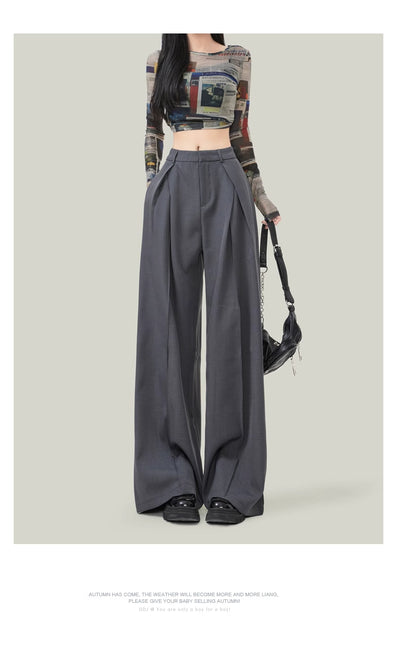 Pantalón Ancho de Tiro Alto Drapeado para Verano - Corte Petite - Image 13