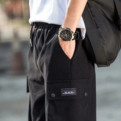 Pantalones Cortos Overol Hombre - Estilo Casual Suelto Multibolsillo Talla Grande - Image 4