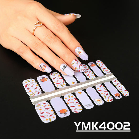 Pegatinas de Uñas Temática Halloween - Calaveras, Hojas de Otoño y Calabazas - Image 15
