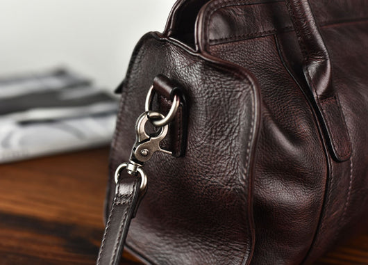 Bolso de Cuero Curtido al Vegetal Cosido a Mano - Gran Capacidad para Auto - Image 4