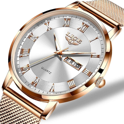 Reloj de Cuarzo Elegante para Mujer con Calendario Dual y Resistencia al Agua - Image 12