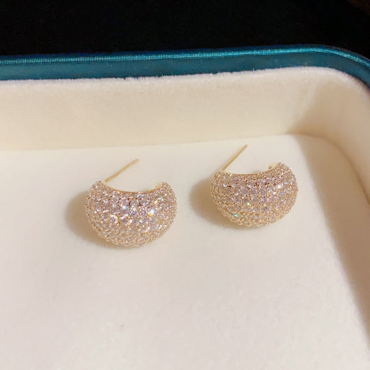 Aretes de Plata Esterlina con Circonia Cúbica en Forma de Gota – Diseño Coreano Exquisito - Image 5
