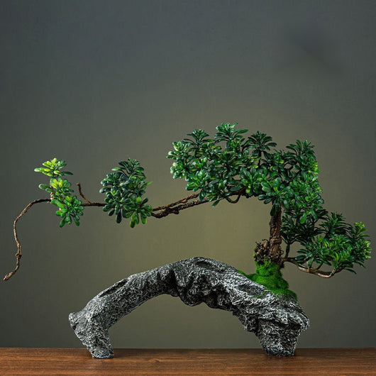 Bonsái Artificial de Pino Verde con Fuente - Decoración Feng Shui para Hogar y Oficina - Image 3