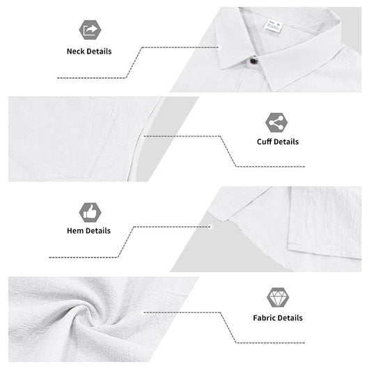 Conjunto de Camisa y Pantalones Cortos de Lino para Hombre - Image 26