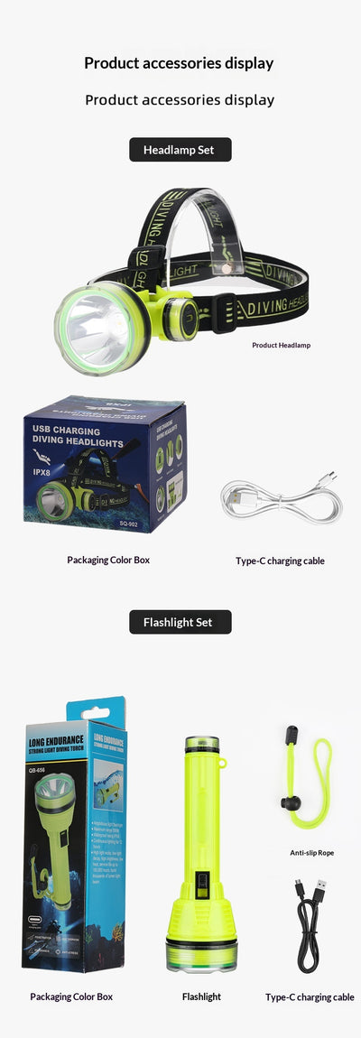 Linterna Frontal de Buceo LED de Alta Potencia con Enfoque Fijo y Batería de Larga Duración - Image 21