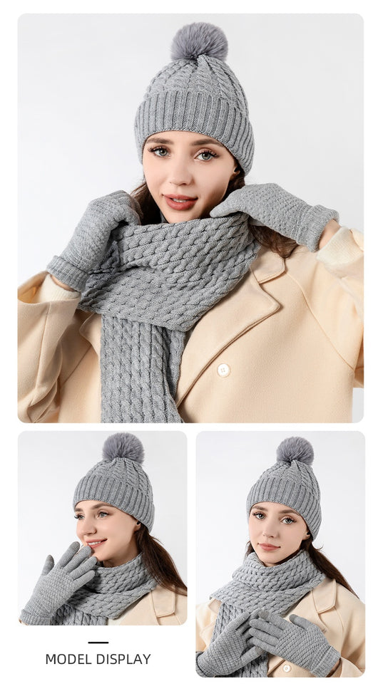 Conjunto Térmico de Invierno: Gorro, Bufanda y Guantes en Lana - Image 21
