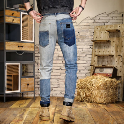 Jeans Slim Fit Rectos con Detalles de Rotos y Contraste de Color - Image 7