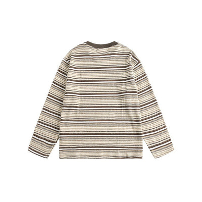 Camiseta a Rayas de Manga Larga - Sudadera Versátil para Hombre y Mujer - Image 59