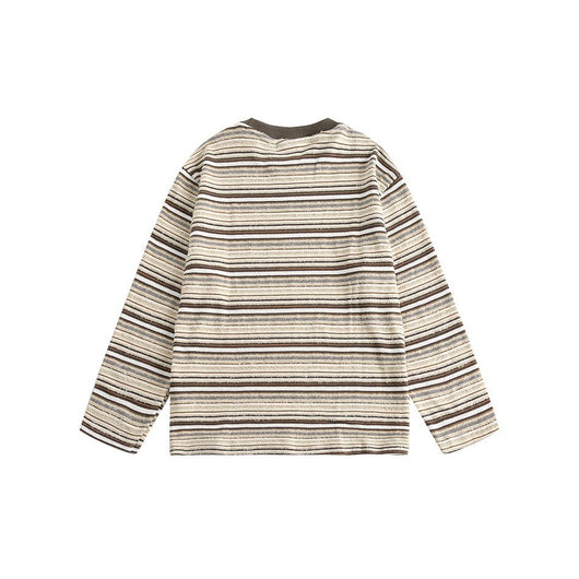 Camiseta a Rayas de Manga Larga - Sudadera Versátil para Hombre y Mujer - Image 59