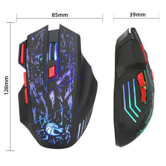 Ratón Gaming Luminoso con Efecto Agua Fractal - Conexión Alámbrica - Image 3