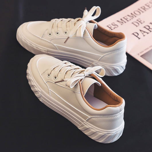 Tenis Blancos Casuales Planos - Estilo Urbano Minimalista - Image 12