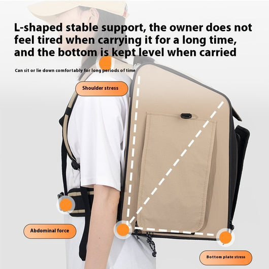 Mochila Transportadora Respirable para Gatos y Perros - Gran Capacidad Portátil - Image 4