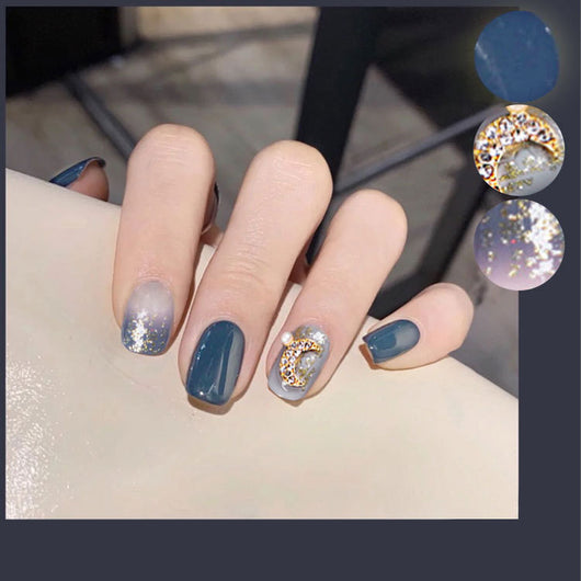 Uñas Postizas Removibles Diseño Fresa Corazón Mariposa Cortas - Image 27