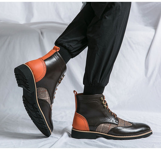 Botas Brogue de Cuero Vintage Estilo Británico para Hombre - Image 15