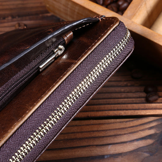 Billetera Larga para Hombre en Cuero Vintage Encerado - Image 12