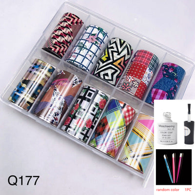Set de 12 Láminas Decorativas para Uñas - Transferencias Nail Art - Image 19