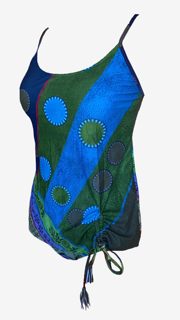 Traje de Baño Conservador Triangular Estampado de Una Pieza